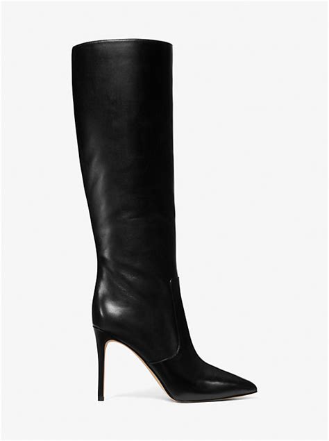 michael michael kors rue leather boot|Rue Logo and Leather Boot .